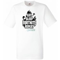   Game minima -B Eat Sleep Fortnite Repeat férfi rövid ujjú póló