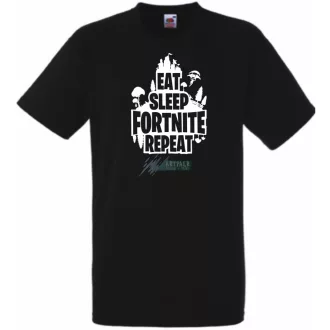   Game minima -B Eat Sleep Fortnite Repeat férfi rövid ujjú póló