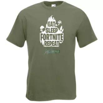   Game minima -B Eat Sleep Fortnite Repeat férfi rövid ujjú póló