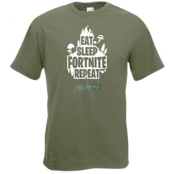 Game minima -B Eat Sleep Fortnite Repeat férfi rövid ujjú póló