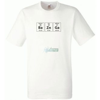   Periódus tábla - BArium, ZINc, GAllium - BAZINGA férfi rövid ujjú póló
