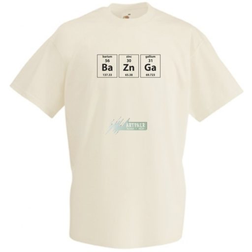 Periódus tábla - BArium, ZINc, GAllium - BAZINGA férfi rövid ujjú póló