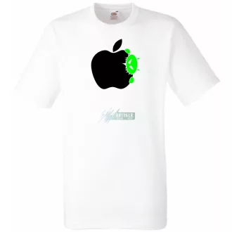 Funny Android Bite Apple férfi rövid ujjú póló