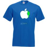 Funny Android Bite Apple férfi rövid ujjú póló