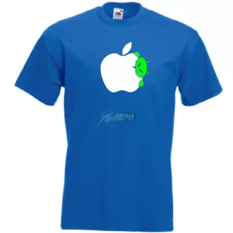 Funny Android Bite Apple férfi rövid ujjú póló