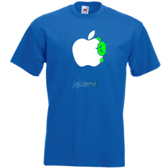 Funny Android Bite Apple férfi rövid ujjú póló