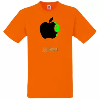 Funny Android Bite Apple férfi rövid ujjú póló