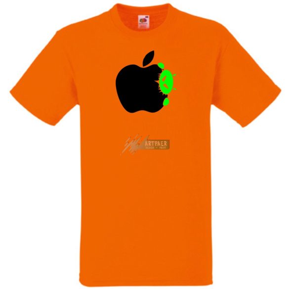 Funny Android Bite Apple férfi rövid ujjú póló