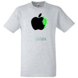 Funny Android Bite Apple férfi rövid ujjú póló