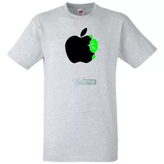 Funny Android Bite Apple férfi rövid ujjú póló