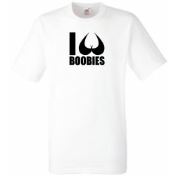 I Love Boobies férfi rövid ujjú póló