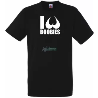I Love Boobies férfi rövid ujjú póló