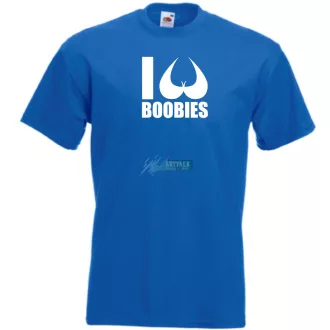 I Love Boobies férfi rövid ujjú póló