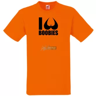 I Love Boobies férfi rövid ujjú póló