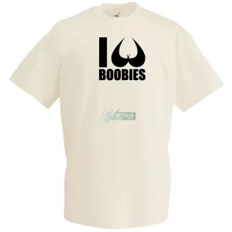 I Love Boobies férfi rövid ujjú póló