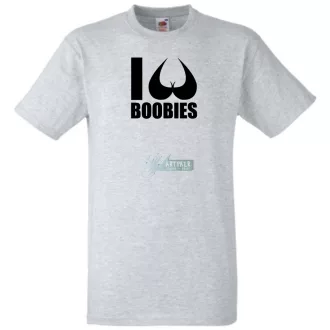 I Love Boobies férfi rövid ujjú póló