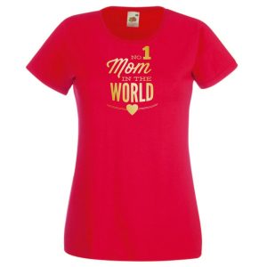 No 1 Mom In The World női rövid ujjú póló