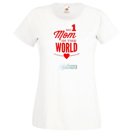 No 1 Mom In The World női rövid ujjú póló
