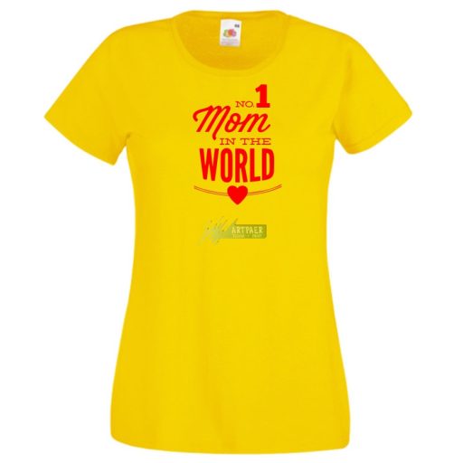 No 1 Mom In The World női rövid ujjú póló