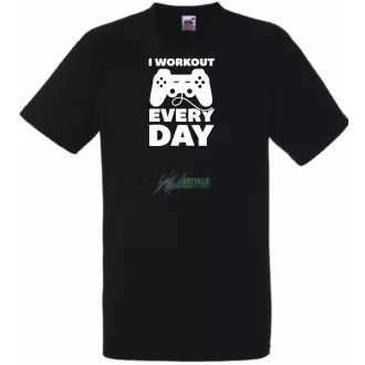 I Workout Ever Day férfi rövid ujjú póló
