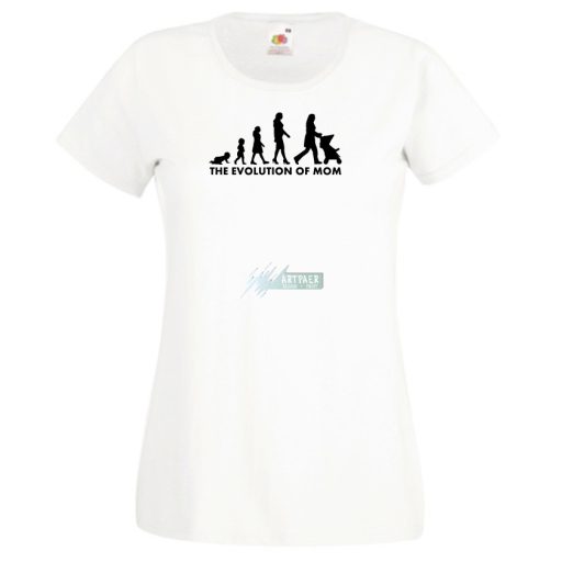 The Evolution of Mom női rövid ujjú póló