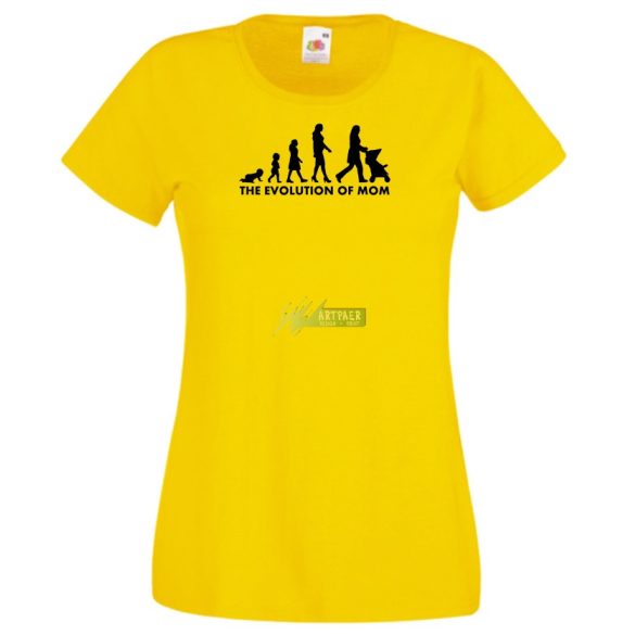 The Evolution of Mom női rövid ujjú póló