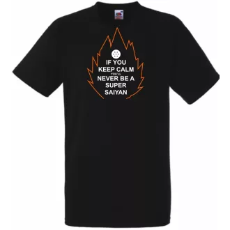 Keep Calm Super Saiyan férfi rövid ujjú póló