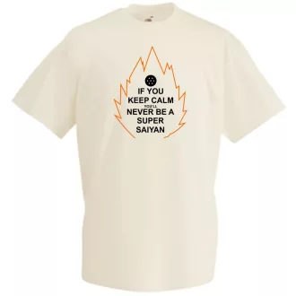 Keep Calm Super Saiyan férfi rövid ujjú póló