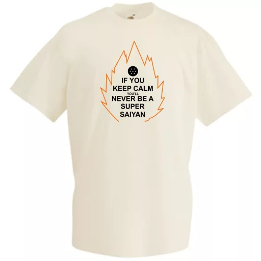 Keep Calm Super Saiyan férfi rövid ujjú póló