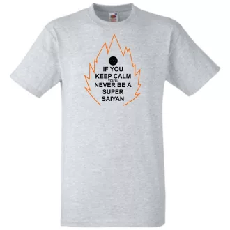 Keep Calm Super Saiyan férfi rövid ujjú póló