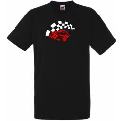 Race Car & Checkered Flag férfi rövid ujjú póló
