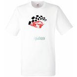 Race Car & Checkered Flag férfi rövid ujjú póló