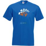 Race Car & Checkered Flag férfi rövid ujjú póló