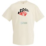 Race Car & Checkered Flag férfi rövid ujjú póló