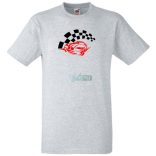 Race Car & Checkered Flag férfi rövid ujjú póló