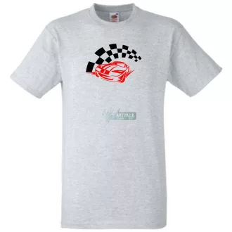 Race Car & Checkered Flag férfi rövid ujjú póló