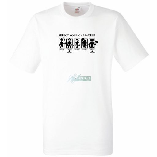 Select Your Character férfi rövid ujjú póló