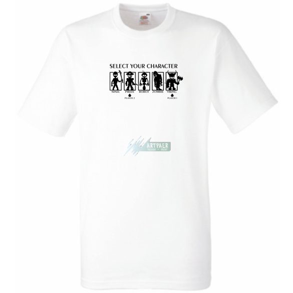Select Your Character férfi rövid ujjú póló
