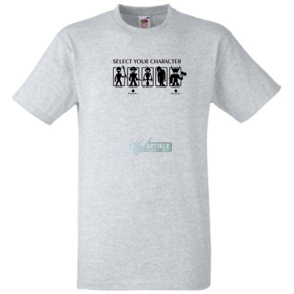 Select Your Character férfi rövid ujjú póló