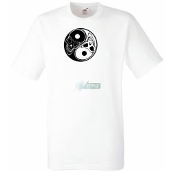 Yin Yang - With Skulls férfi rövid ujjú póló