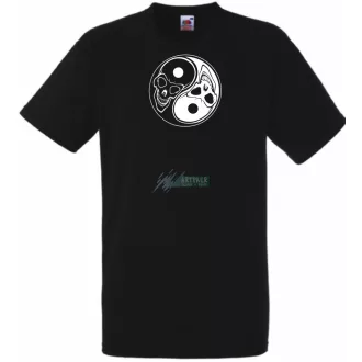 Yin Yang - With Skulls férfi rövid ujjú póló