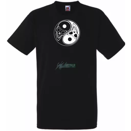 Yin Yang - With Skulls férfi rövid ujjú póló