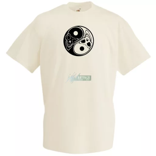 Yin Yang - With Skulls férfi rövid ujjú póló