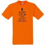 Keep Calm And Play Zelda férfi rövid ujjú póló