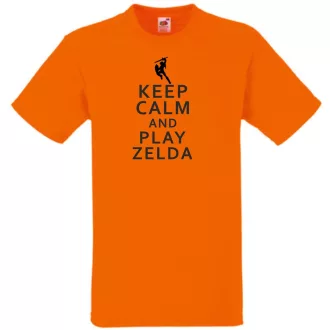 Keep Calm And Play Zelda férfi rövid ujjú póló