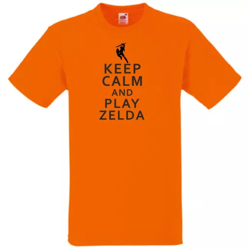 Keep Calm And Play Zelda férfi rövid ujjú póló