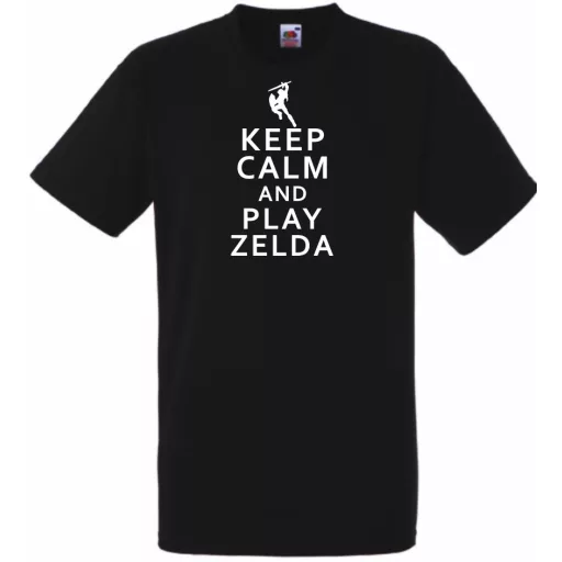 Keep Calm And Play Zelda férfi rövid ujjú póló