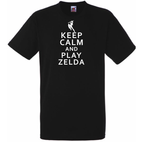 Keep Calm And Play Zelda férfi rövid ujjú póló
