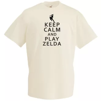 Keep Calm And Play Zelda férfi rövid ujjú póló