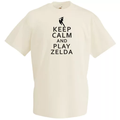 Keep Calm And Play Zelda férfi rövid ujjú póló